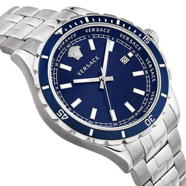 Đồng Hồ Nam Versace VE3A00922 Hellenyium Blue Silver Stainless Steel Màu Xanh Bạc - Đồng hồ - Vua Hàng Hiệu