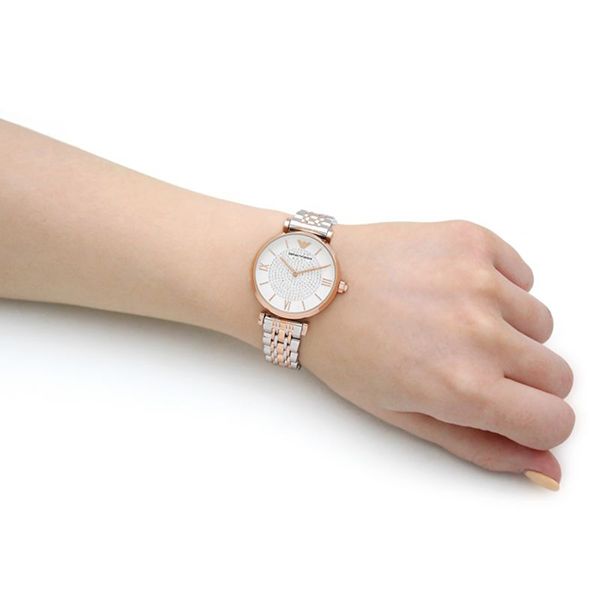 Đồng Hồ Nữ Emporio Armani Women's Two-Tone Stainless Steel Watch AR1926 Màu Vàng Hồng/Bạc - Đồng hồ - Vua Hàng Hiệu