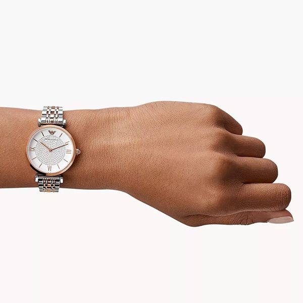 Đồng Hồ Nữ Emporio Armani Women's Two-Tone Stainless Steel Watch AR1926 Màu Vàng Hồng/Bạc - Đồng hồ - Vua Hàng Hiệu