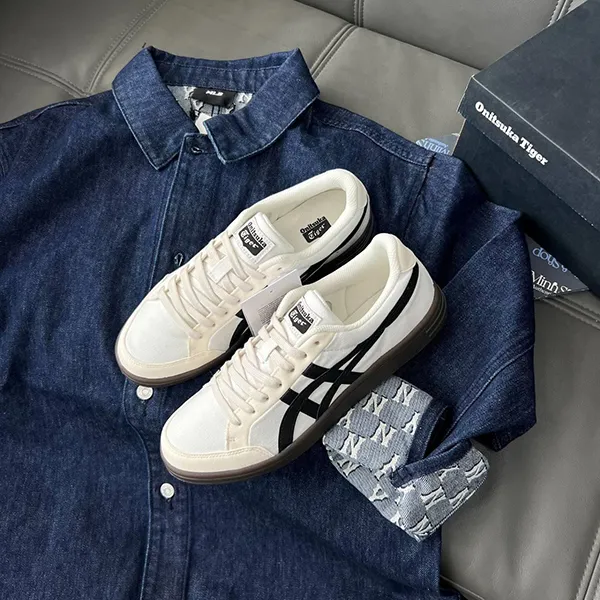 Giày Sneaker Onitsuka Tiger Advanti Cream White Black 1183B799 101 Màu Trắng Đen Size 43.5 - Giày - Vua Hàng Hiệu