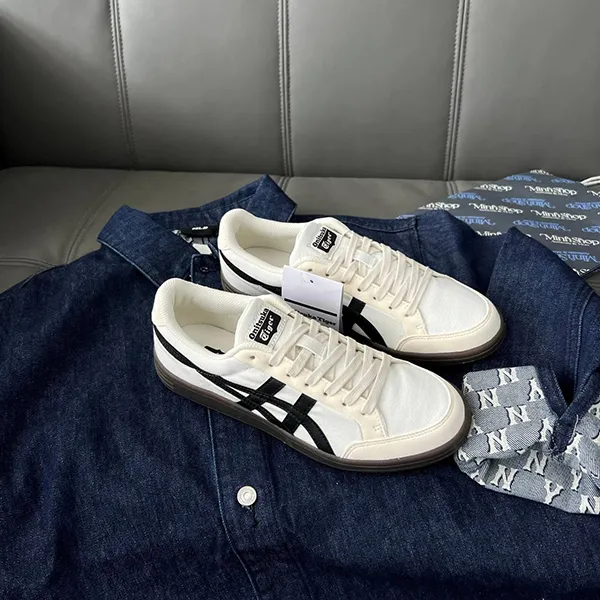 Giày Sneaker Onitsuka Tiger Advanti Cream White Black 1183B799 101 Màu Trắng Đen Size 43.5 - Giày - Vua Hàng Hiệu