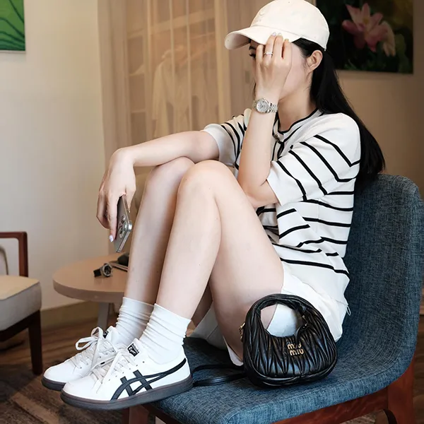 Giày Sneaker Onitsuka Tiger Advanti Cream White Black 1183B799 101 Màu Trắng Đen Size 43.5 - Giày - Vua Hàng Hiệu