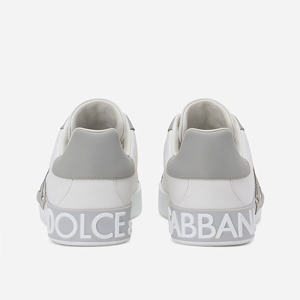 Giày Thể Thao Nam Dolce & Gabbana D&G Calfskin Portofino Sneakers CS1772AT38989642 Màu Trắng Xám Size 40.5 - Giày - Vua Hàng Hiệu