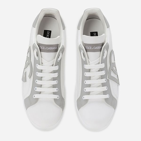 Giày Thể Thao Nam Dolce & Gabbana D&G Calfskin Portofino Sneakers CS1772AT38989642 Màu Trắng Xám Size 40.5 - Giày - Vua Hàng Hiệu