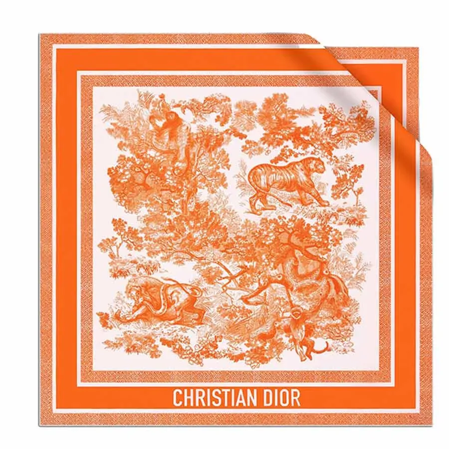 Mua Khăn Dior Toile De Jouy Sauvage 70 Square Scarf Màu Cam