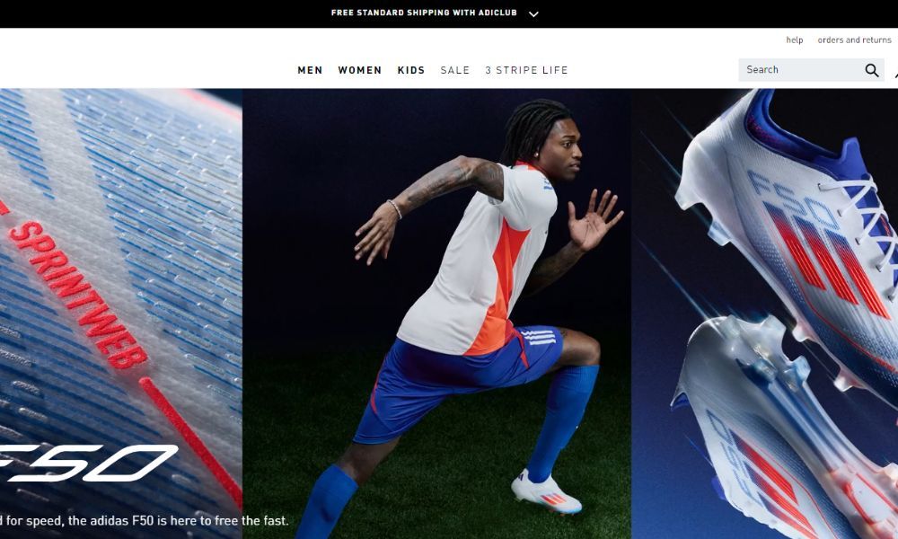 Đăng nhập trên trang chủ để thực hiện order giày Adidas chính hãng