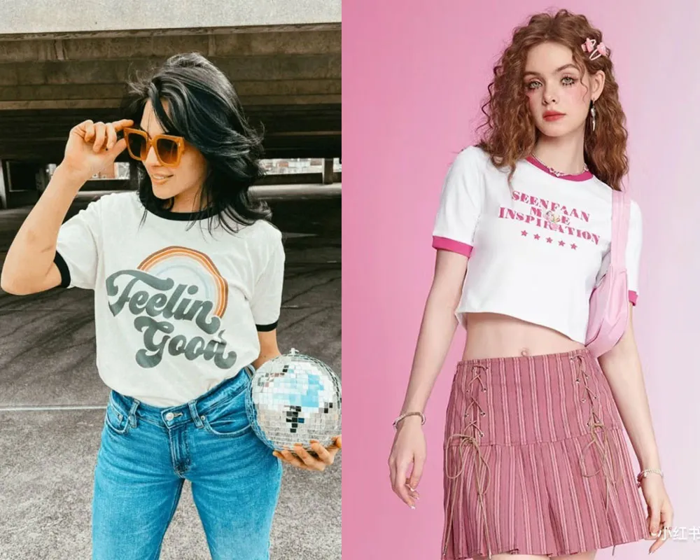 Ringer Tee là gì? Cách phối đồ với áo Ringer Tee hot trend hiện nay - 1