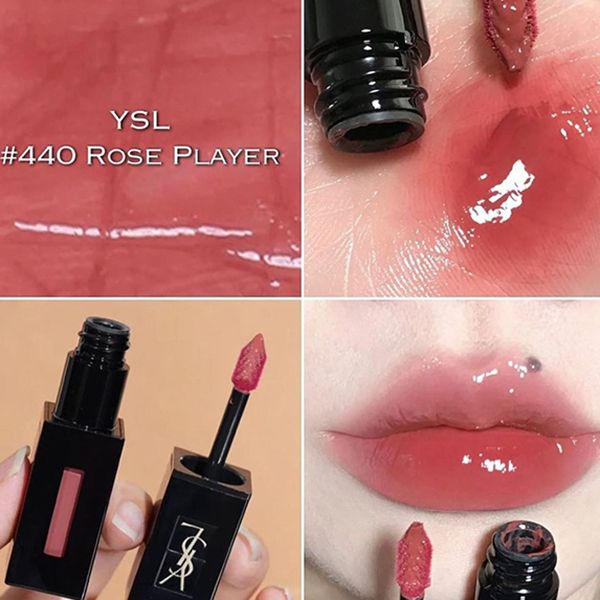 Son Kem Yves Saint Laurent YSL Rouge Pur Couture Vinyl Cream Lip Stain 440 Rose Player Màu Đỏ Hồng - Son Môi - Vua Hàng Hiệu