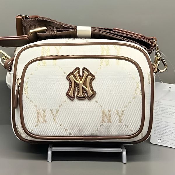 Túi Đeo Chéo Nữ MLB Monogram Jacquard New York Yankees White 7ACRMDA4- 50WHT Màu Trắng Nâu - Túi xách - Vua Hàng Hiệu