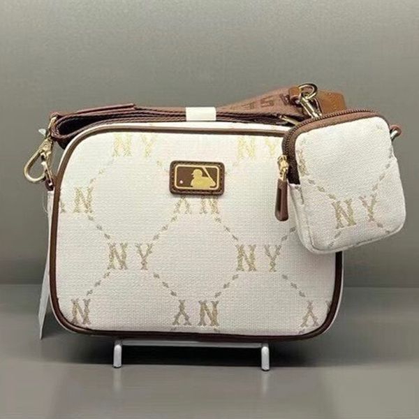 Túi Đeo Chéo Nữ MLB Monogram Jacquard New York Yankees White 7ACRMDA4- 50WHT Màu Trắng Nâu - Túi xách - Vua Hàng Hiệu