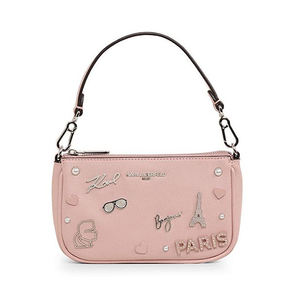 Túi Xách Nữ Karl Lagerfeld Maybelle Demi Cate Pins Shoulder Bag Rose Smoke Màu Hồng Nhạt - Túi xách - Vua Hàng Hiệu