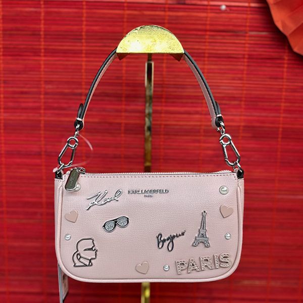 Túi Xách Nữ Karl Lagerfeld Maybelle Demi Cate Pins Shoulder Bag Rose Smoke Màu Hồng Nhạt - Túi xách - Vua Hàng Hiệu