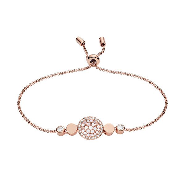 Vòng Đeo Tay Nữ Fossil Mother-of-Pearl Disc Bracelet JF02905791 Màu Vàng Hồng - Trang sức - Vua Hàng Hiệu