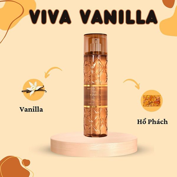 Xịt Thơm Toàn Thân Bath & Body Works Viva Vanilla Fine Fragrance Mist 236ml - Lăn khử mùi - Vua Hàng Hiệu
