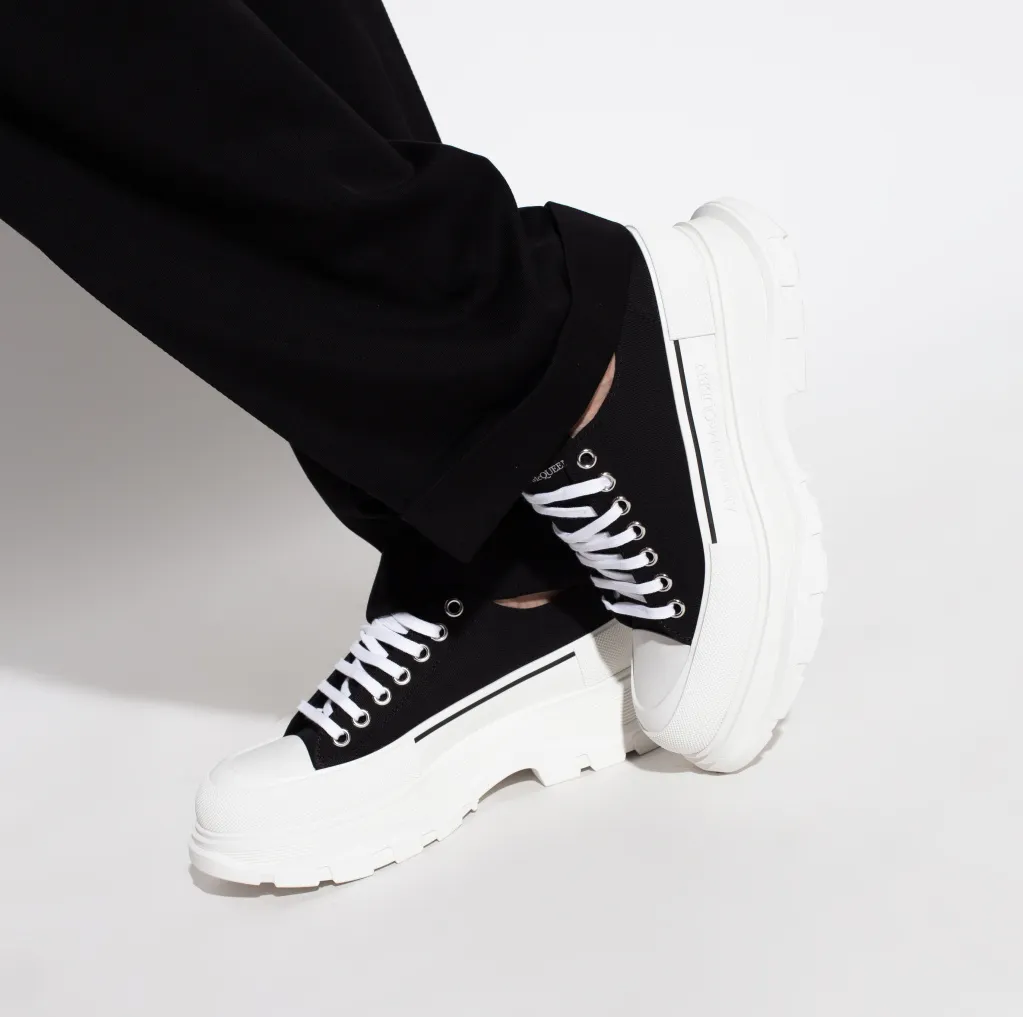 Giày Alexander McQueen 'Black White' 604257-W4MV2-1070