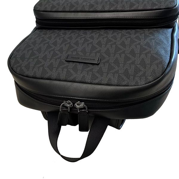 Balo Michael Kors MK Everett Black Front Pocket Large Backpack 87F2LEVB9B Màu Đen - Túi xách - Vua Hàng Hiệu