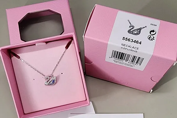 Dây Chuyền Nữ Swarovski Dazzling Swan Blue Necklace By Swarovski Bracelet 5563464 Màu Bạc (Box Hồng) - Trang sức - Vua Hàng Hiệu