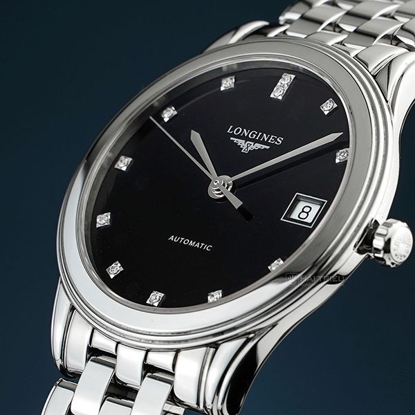 Đồng Hồ Nam Longines Flagship Diamond Watch L4.774.4.57.6 Màu Bạc/Đen - Đồng hồ - Vua Hàng Hiệu