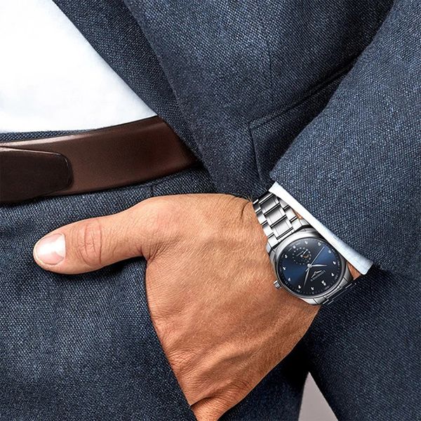 Đồng Hồ Nam Longines Master Moonphase Blue Watch L2.909.4.97.6 Màu Bạc/Xanh - Đồng hồ - Vua Hàng Hiệu