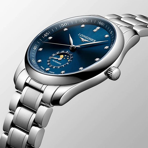 Đồng Hồ Nam Longines Master Moonphase Blue Watch L2.909.4.97.6 Màu Bạc/Xanh - Đồng hồ - Vua Hàng Hiệu