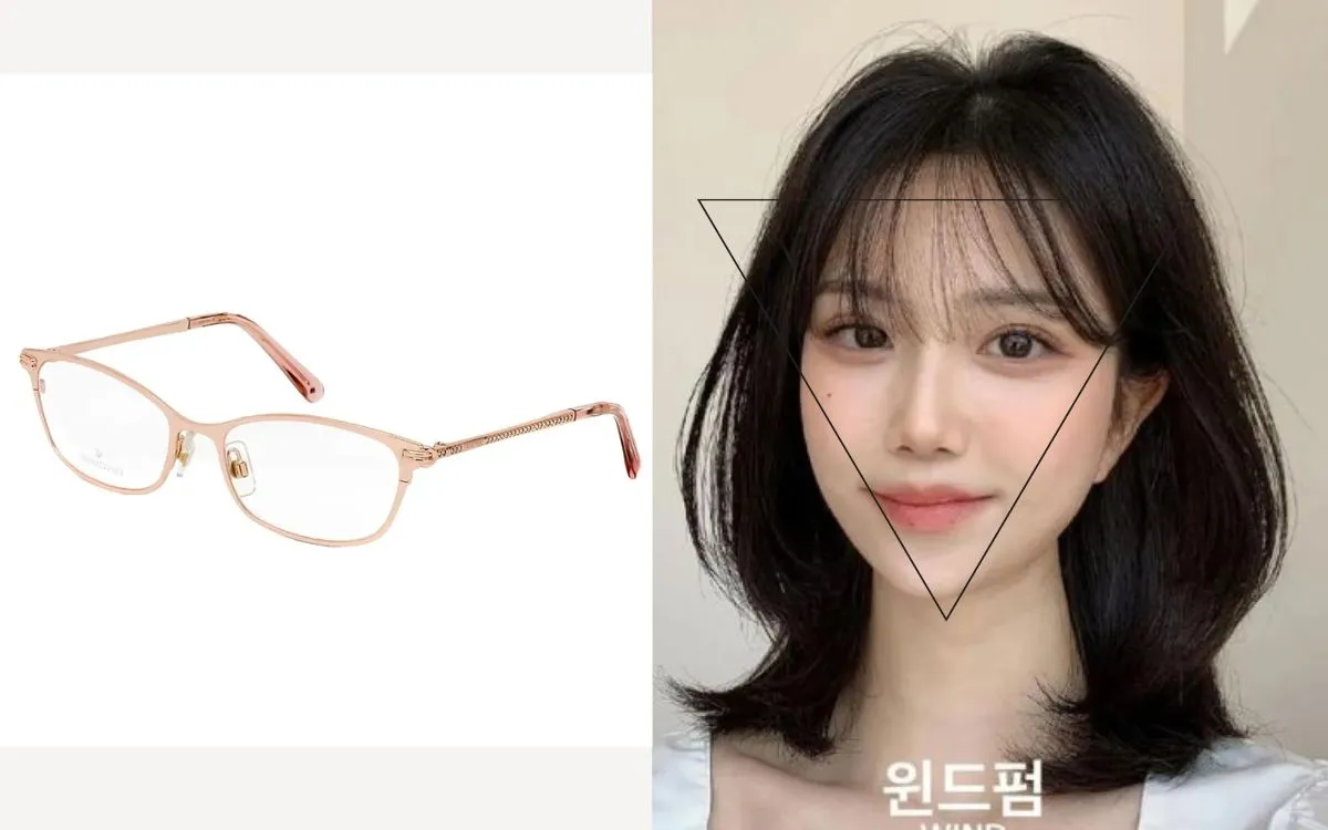 Mặt tam giác ngược đeo kính gì? Mẫu kính đẹp cho mặt tam giác
