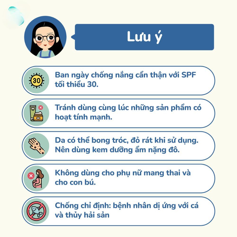 Lưu ý và theo dõi tình trạng da khi dùng Tre