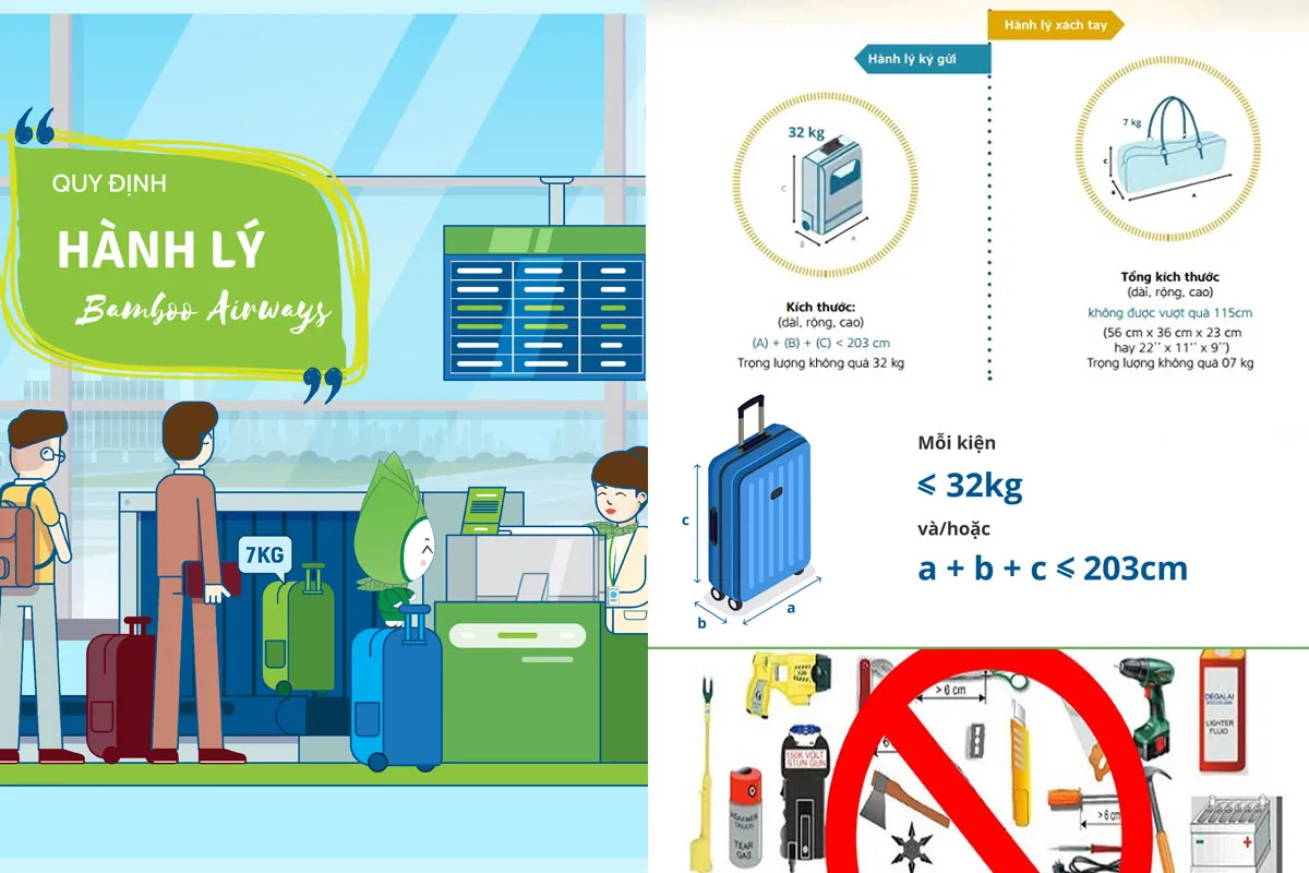 Quy định về kích thước hành lý ký gửi của các hãng hàng không