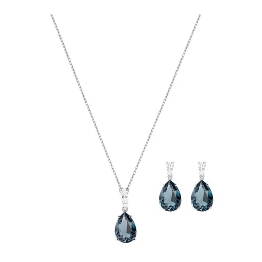 Set Dây Chuyền + Khuyên Tai Nữ Swarovski Vintage Necklace And Drop Pierced Earring