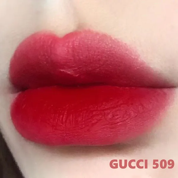 Son Lì Gucci Rouge À Lèvres Mat Lipstick 509 Rosso Ancora Màu Đỏ Đậm - Son Môi - Vua Hàng Hiệu