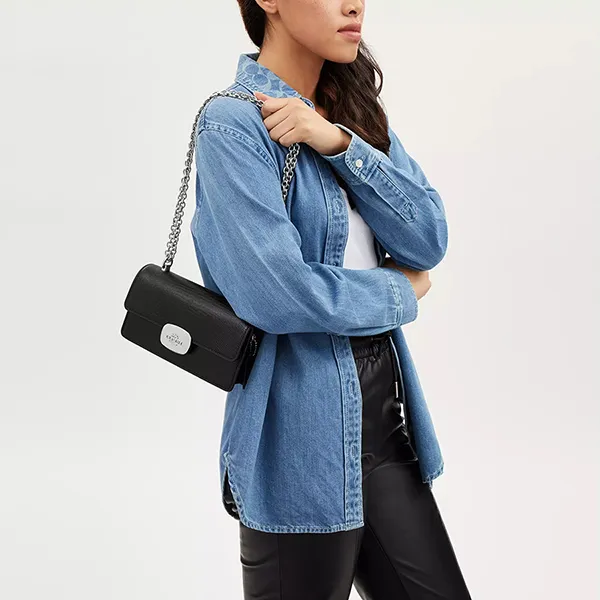 Túi Đeo Chéo Nữ Coach Eliza Flap Crossbody Bag CR106 Màu Đen - Túi xách - Vua Hàng Hiệu