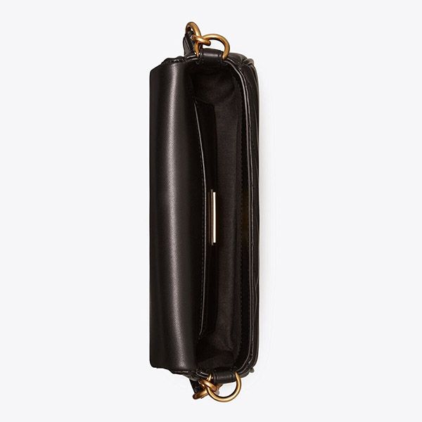 Túi Đeo Chéo Nữ Tory Burch Small Kira Chevron Flap Shoulder Bag Màu Đen - Túi xách - Vua Hàng Hiệu