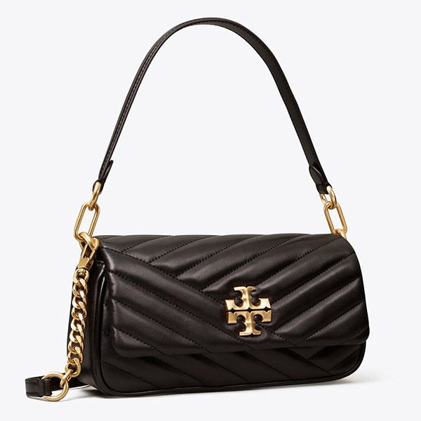 Túi Đeo Chéo Nữ Tory Burch Small Kira Chevron Flap Shoulder Bag Màu Đen - Túi xách - Vua Hàng Hiệu