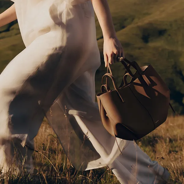 Túi Tote Nữ Polène Cyme Mini Edition Textured Camel Màu Nâu - Túi xách - Vua Hàng Hiệu