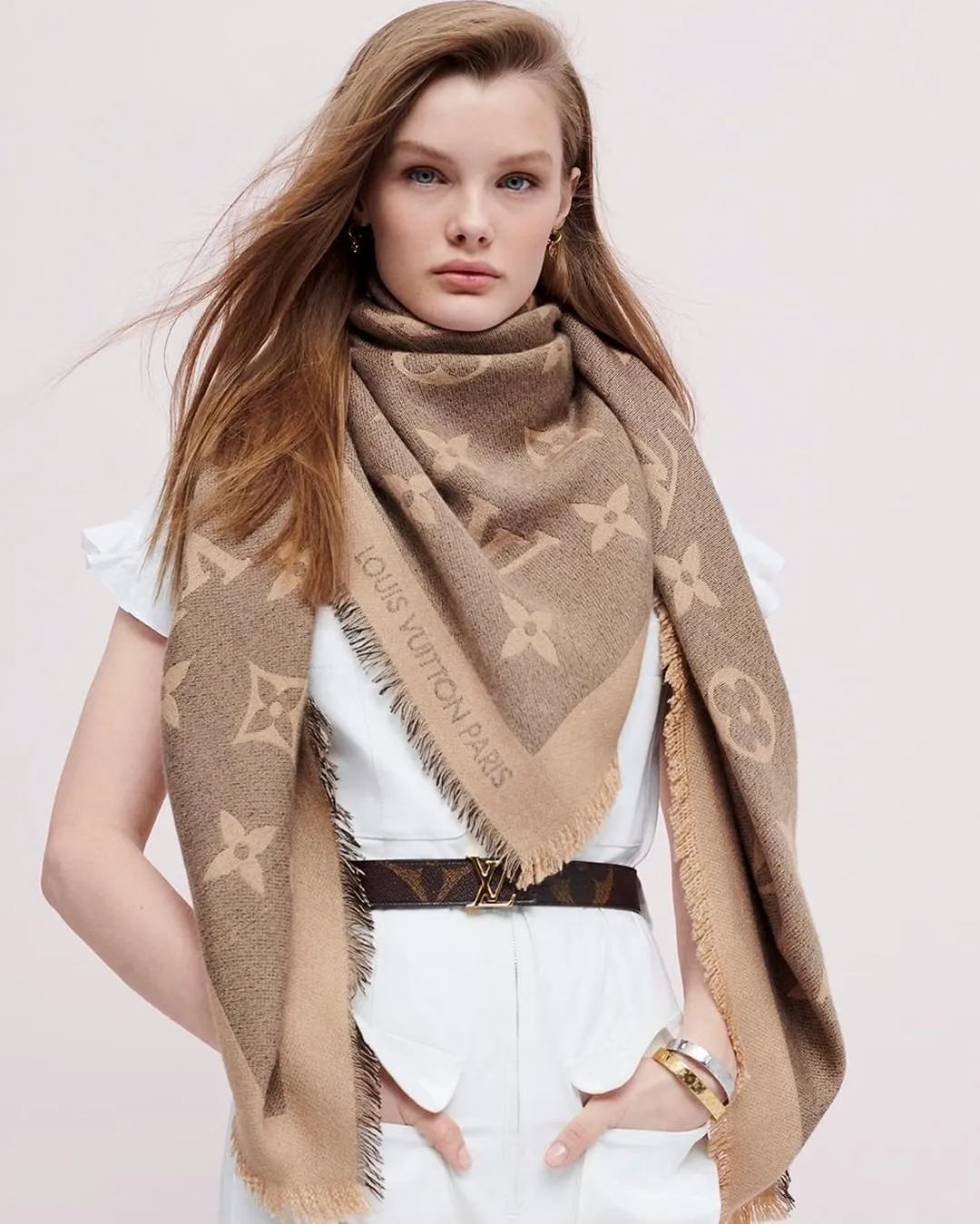  Khăn Quàng Cổ Louis Vuitton Monogram Shawl