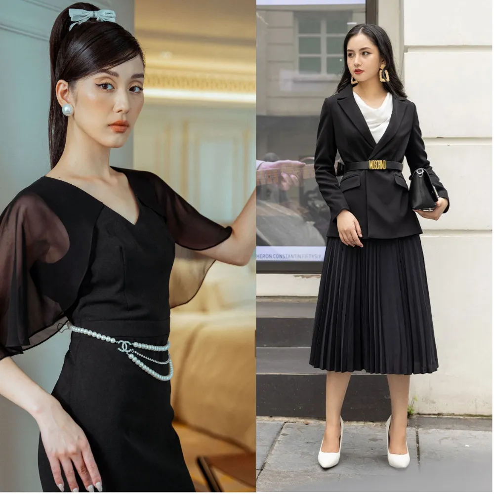 Đầm đen phối với phụ kiện gì giúp nàng nổi bật, ấn tượng - 3