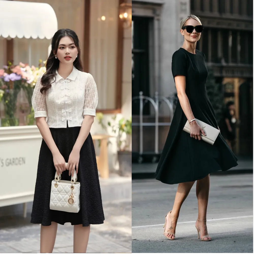 Đầm đen phối với phụ kiện gì giúp nàng nổi bật, ấn tượng - 6