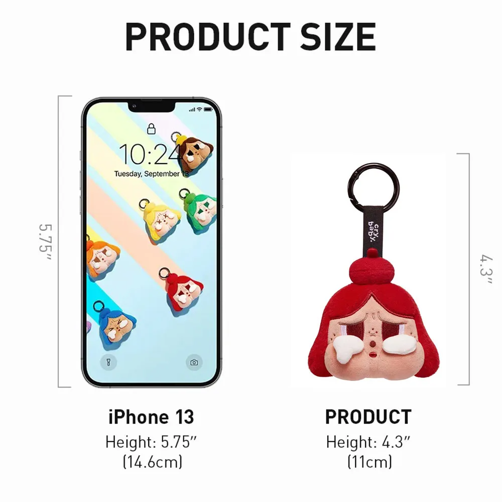 Móc Khóa Pop Mart Crybaby Cheer Up, Baby! Series-Plush Pendant Blind Box Màu Đỏ - Phụ kiện - Vua Hàng Hiệu
