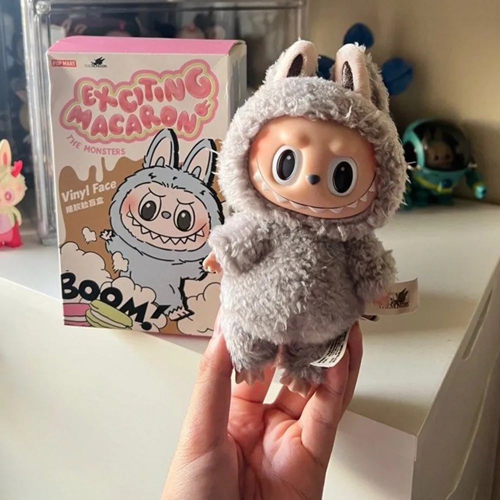 Móc Khóa Pop Mart Labubu Macaron Sesame Bean Màu Xám - Phụ kiện - Vua Hàng Hiệu