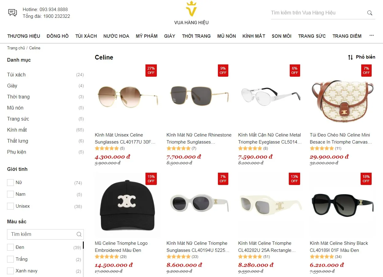 Mua Đồ Celine Chính Hãng Tại Vua Hàng Hiệu