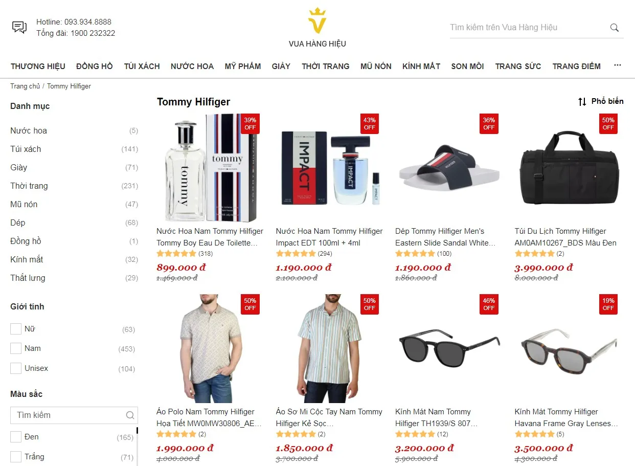 Mua Đồ Tommy Hilfiger Chính Hãng Tại Vua Hàng Hiệu