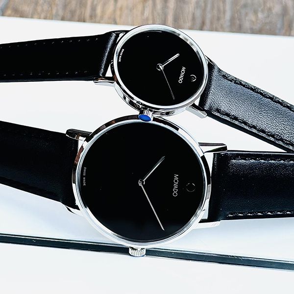 Set Đồng Hồ Unisex Movado 0607589/ 0607598 Màu Đen - Đồng hồ - Vua Hàng Hiệu