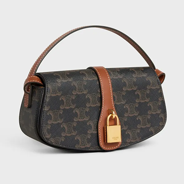 Túi Đeo Chéo Nữ Celine Clutch On Strap Tabou Màu Nâu Đen - Túi xách - Vua Hàng Hiệu