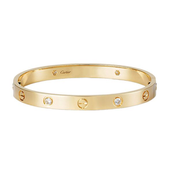 Vòng Đeo Tay Jewery Luxury Love Bracelet 4 Diamonds Màu Vàng Gold - Trang sức - Vua Hàng Hiệu
