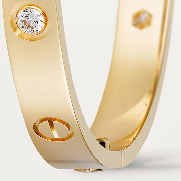 Vòng Đeo Tay Jewery Luxury Love Bracelet 4 Diamonds Màu Vàng Gold - Trang sức - Vua Hàng Hiệu