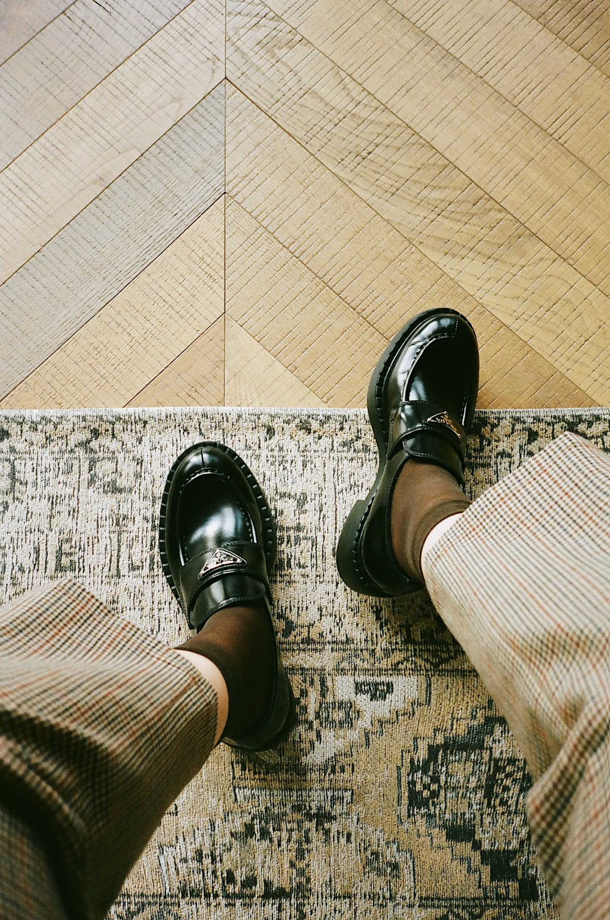 Giày Prada Spazzolato Leather Loafers