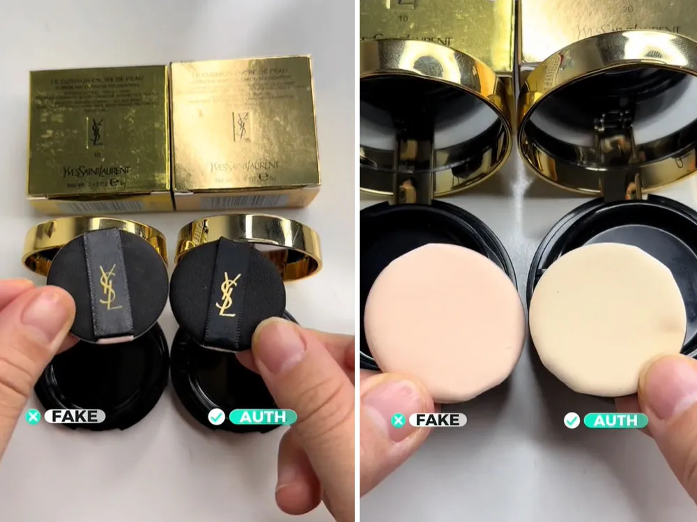 7 Cách phân biệt cushion YSL thật giả đơn giản, chính xác