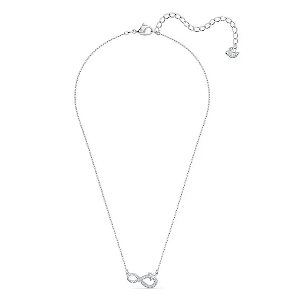 Dây Chuyền Nữ Swarovski Infinity Necklace Infinity, White, Rhodium Plated 5520576 Màu Bạc (Box Hồng) - Trang sức - Vua Hàng Hiệu