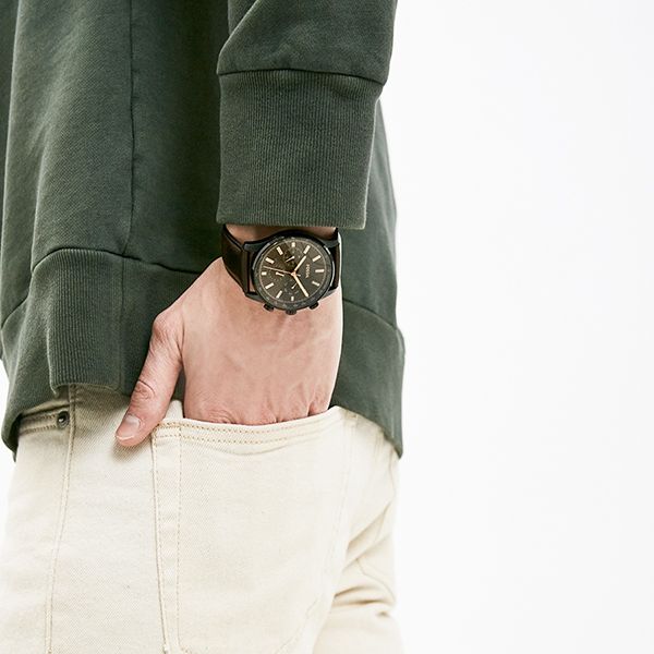 Đồng Hồ Nam Fossil Sullivan Multifunction Brown Leather Watch BQ2457 Màu Nâu - Đồng hồ - Vua Hàng Hiệu