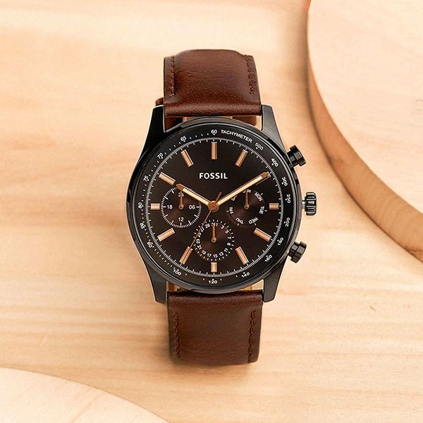Đồng Hồ Nam Fossil Sullivan Multifunction Brown Leather Watch BQ2457 Màu Nâu - Đồng hồ - Vua Hàng Hiệu
