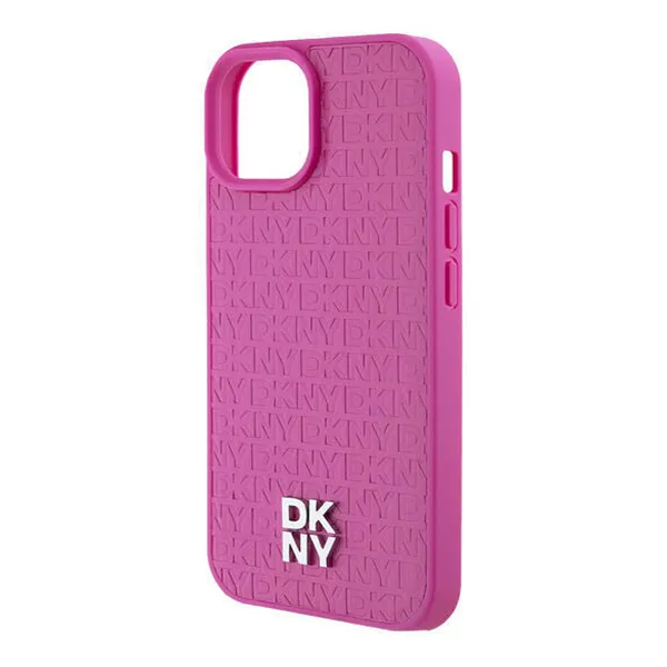 Ốp Điện Thoại DKNY Leather Hard Case Iphone 16 Pro Max Màu Hồng - Phụ Kiện Công Nghệ - Vua Hàng Hiệu